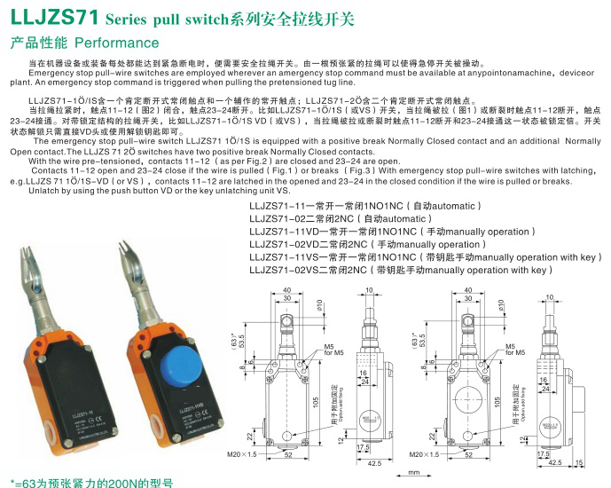 LLJZS71-11-LLJZS71-11一常開一常閉拉線開關(guān) 急停拉線開關(guān)_緊急急停拉線開關(guān)往復(fù)式拉繩開關(guān)生產(chǎn)