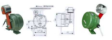 煤流開關(guān)JSB/LLQ-II（傾斜吊掛檢測）_料流開關(guān)防爆料流開關(guān)