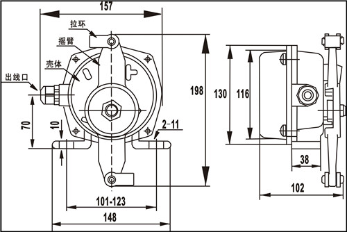 KLT2-II耐腐蝕拉繩開關(guān)接線方式_耐腐蝕雙向拉繩開關(guān)輸送帶保護(hù)裝置