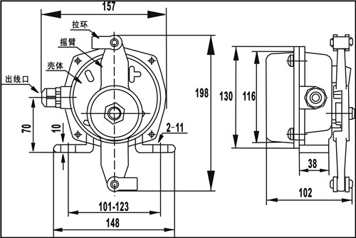 KLT2-I、KLT2-II雙向拉繩開關(guān)_拉繩開關(guān)工廠直營